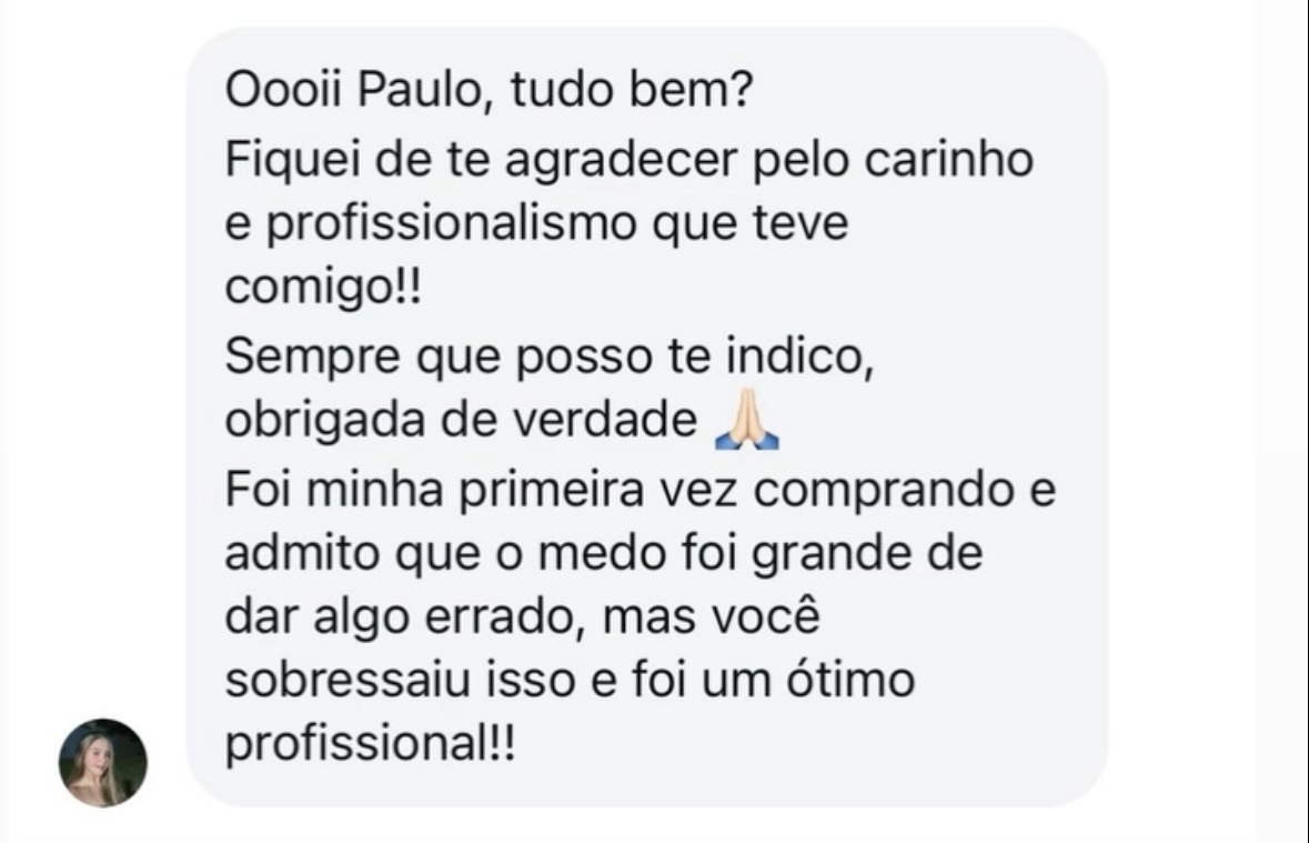 Feedback real de cliente iNest Phone sobre confiança e profissionalismo