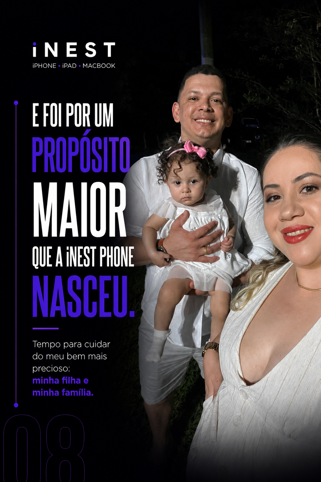 Slide 8 da história por trás da marca iNest Phone