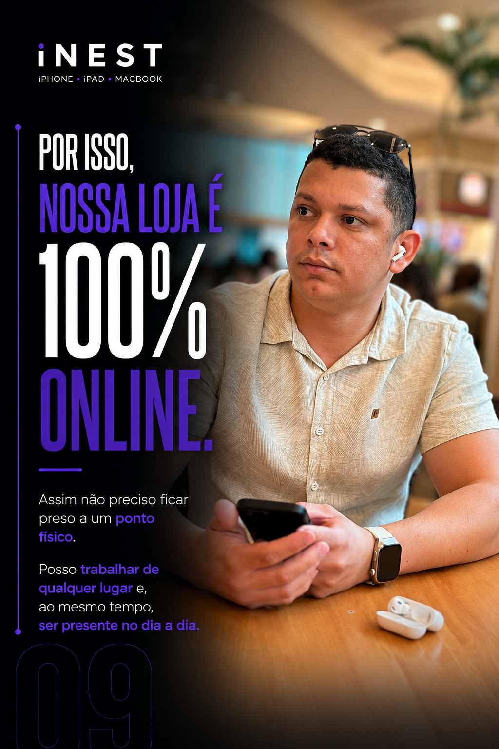 Slide 9 da história por trás da marca iNest Phone